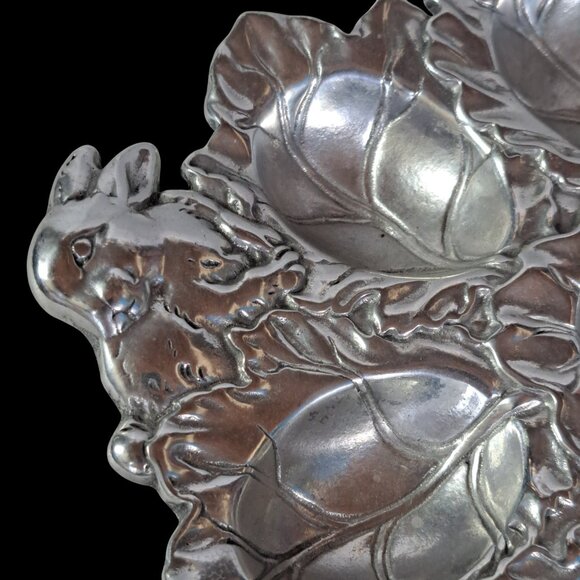 Arthur Court 2003 Egg Holder Bunny & Cabbage Leaf Devlled Egg Holder Easter Vtg - Picture 11 of 13